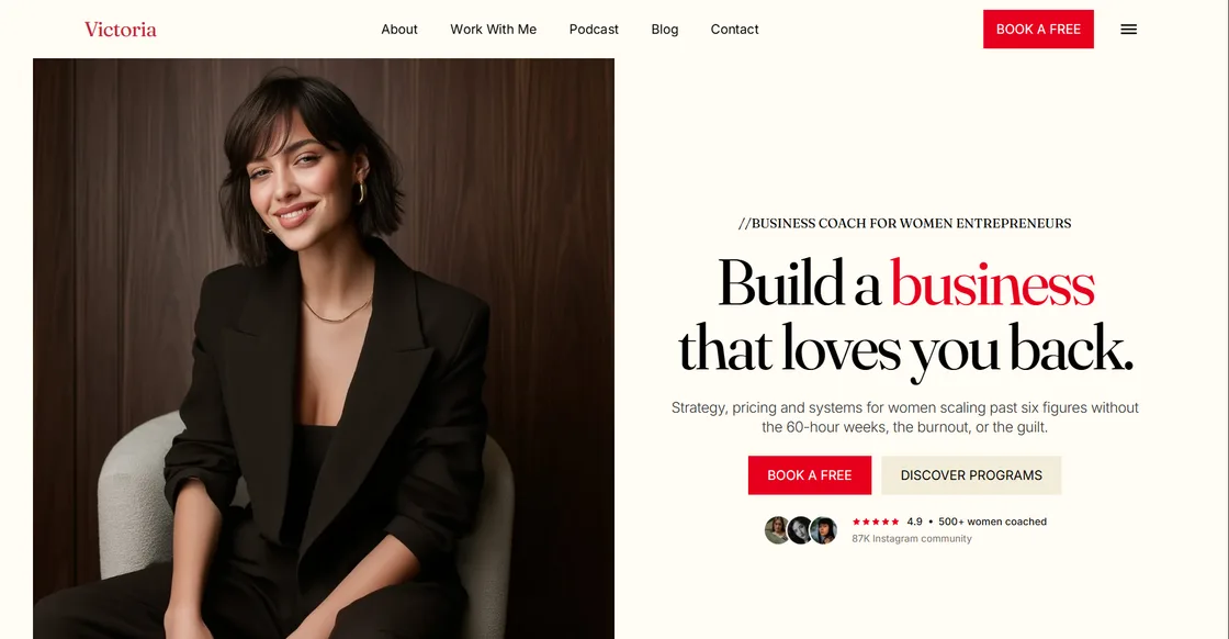 Victoria website preview
